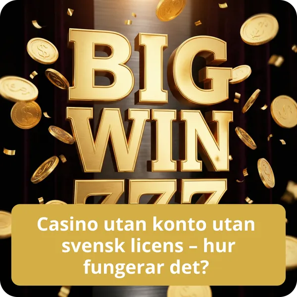 Casino utan konto utan svensk licens – hur fungerar det?