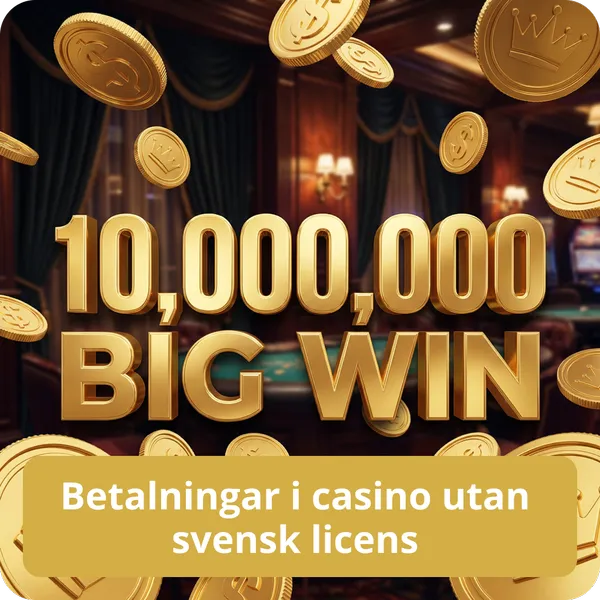 Betalningar i casino utan svensk licens